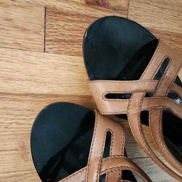 Givenchy Brown Leather Wooden Soled Sandals - size 5.5 - Picture 7 of 13